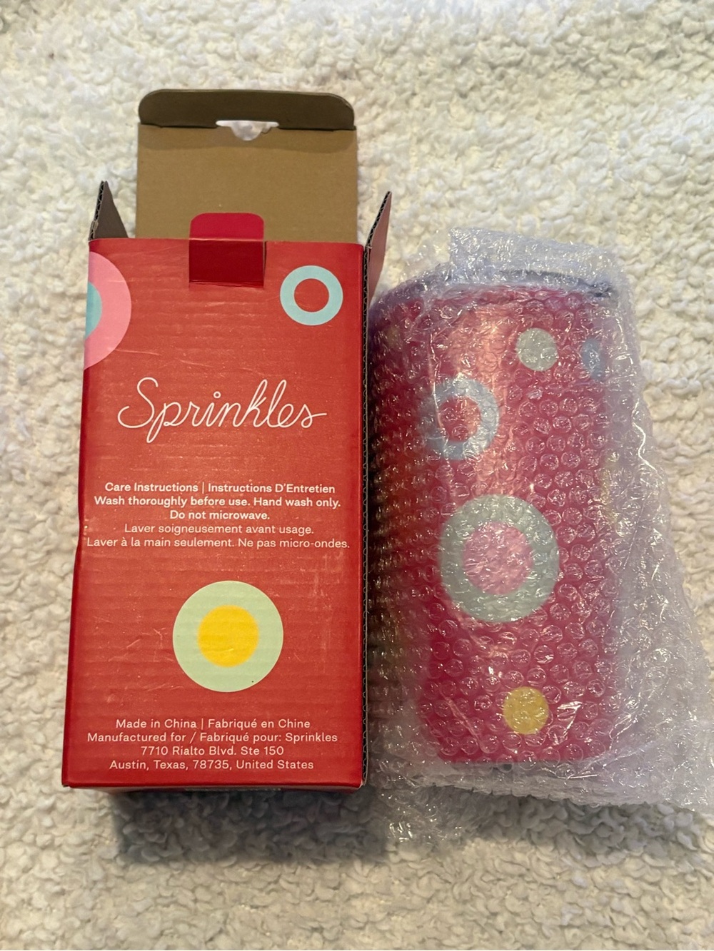 Sprinkles Pink Polka Dot Tumbler